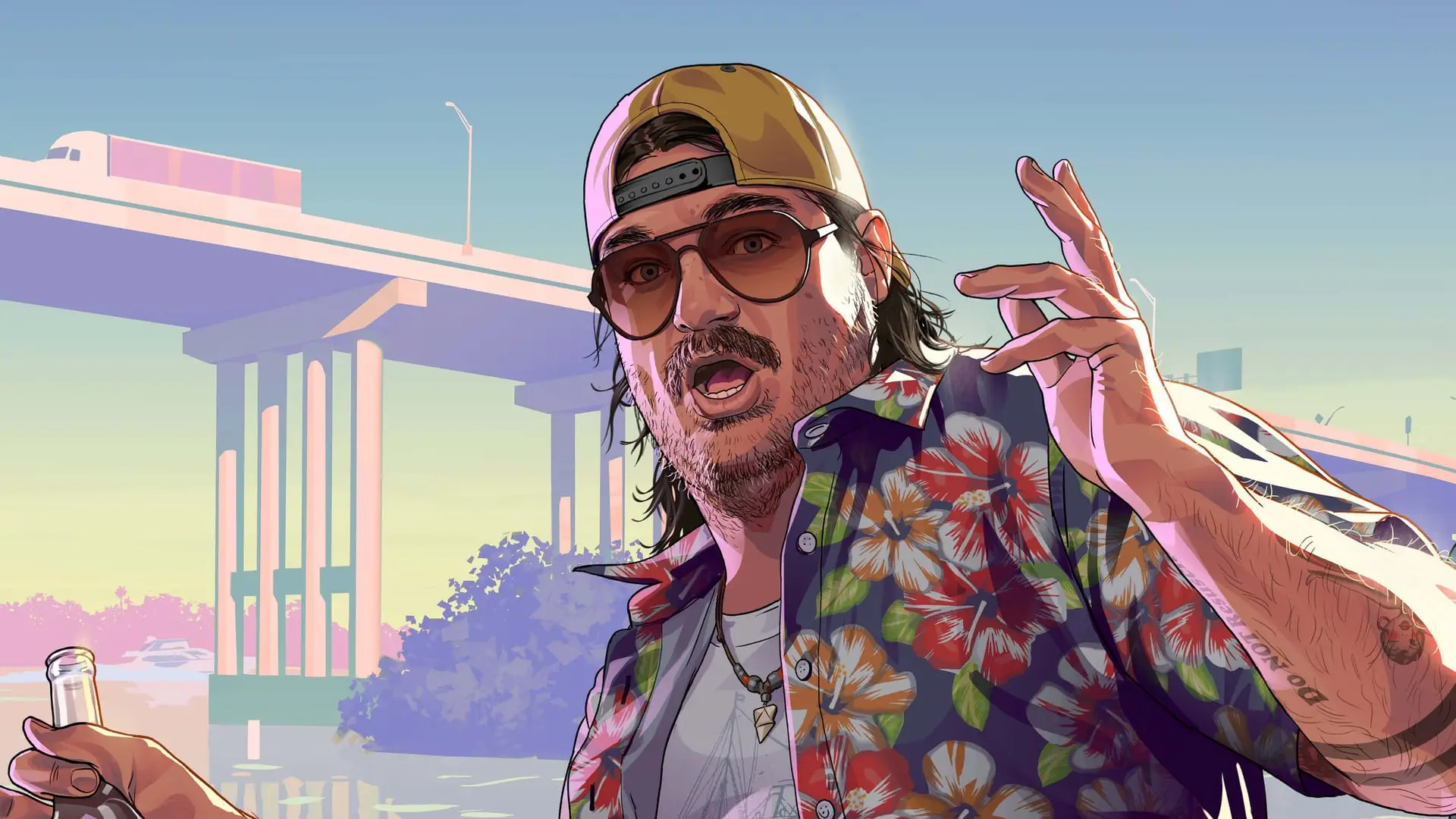 Cal Hampton in official GTA 6 artwork